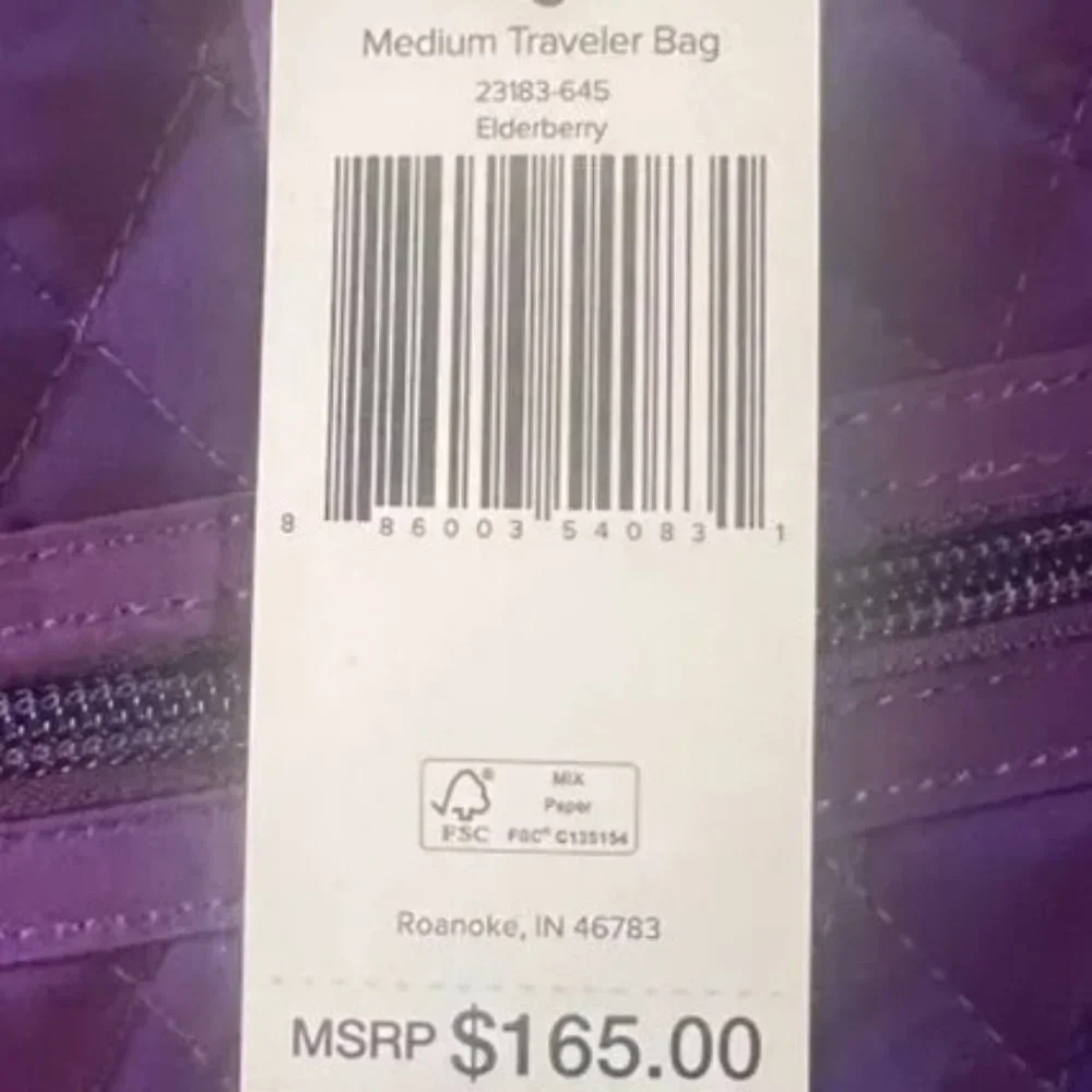 VERA BRADLEY Women's Traveler Bag NWT Size M - Picture 10 of 10